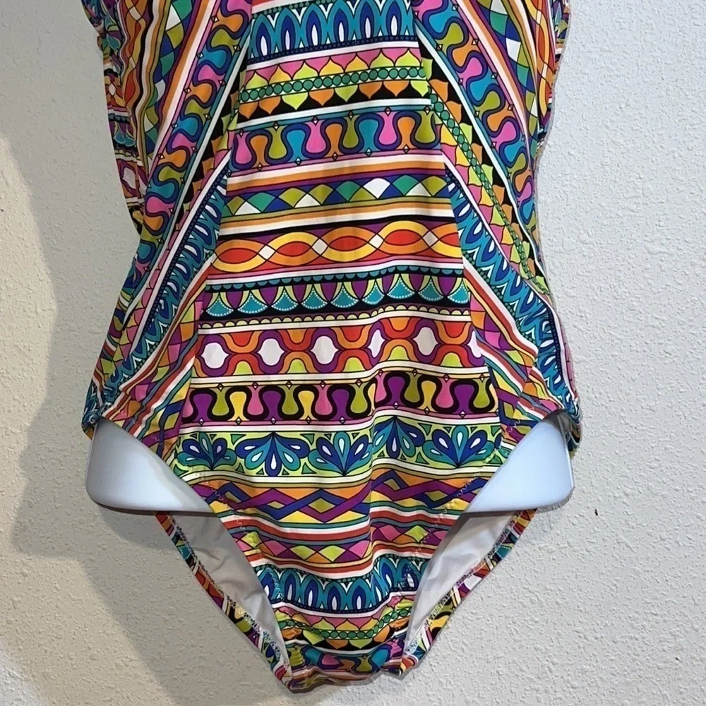Trina Turk Womens Colorful One Piece Swimsuit Size 6